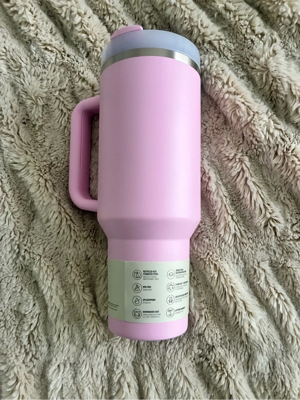 NWT Stanley cherry blossom Insulated Tumbler with Handle and Straw 30oz - Picture 4 of 6